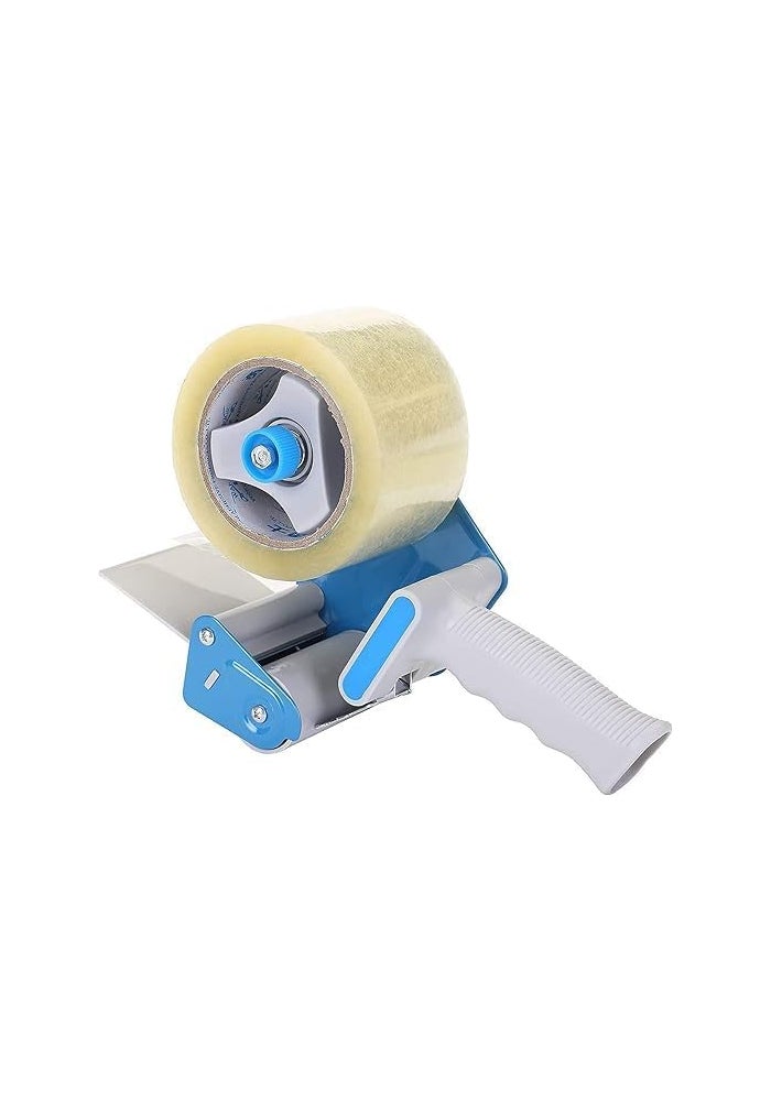 Duravel Packing Tape Dispenser Gun with 2 Inch Clear Tape - Lightweight Industrial Side Loading Dispenser - Image 1